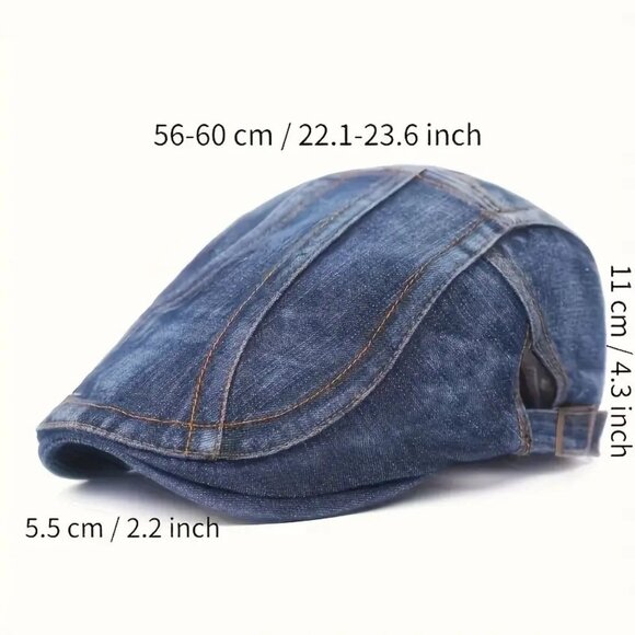 NWT - Denim Newsboy Hat (SKU #0462) - Picture 3 of 4